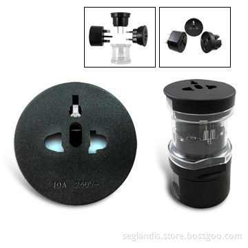 International Plug Adapters with 1,430 and 3,250W Power, Used for Class II Electronic Devices